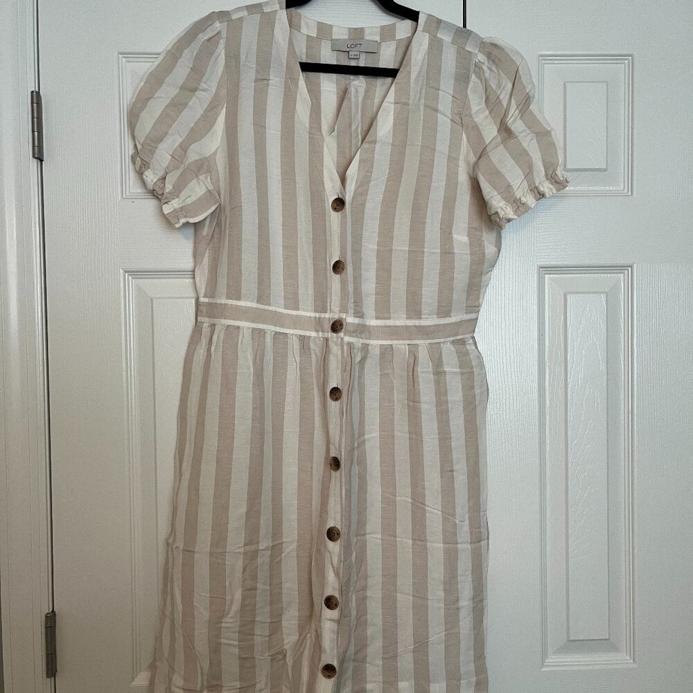 Loft Striped Midi, Size 12
